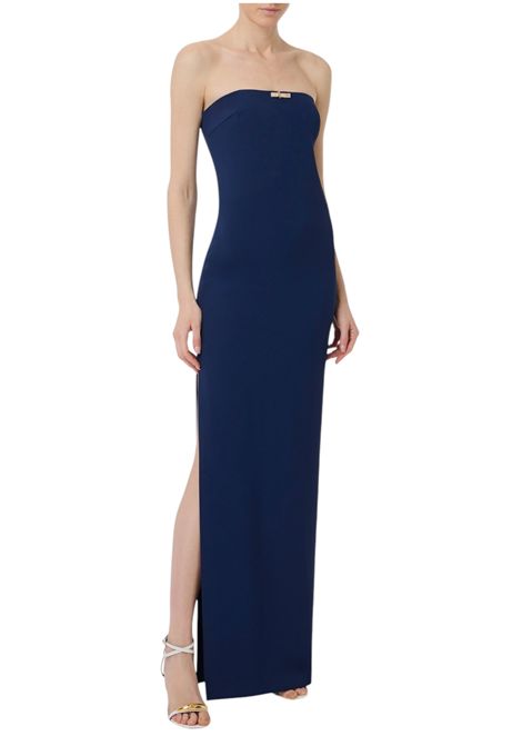 Abito Red Carpet in doppio crêpe leggero con dettaglio gioiello ELISABETTA FRANCHI | Abiti | ABR4652E2DC8